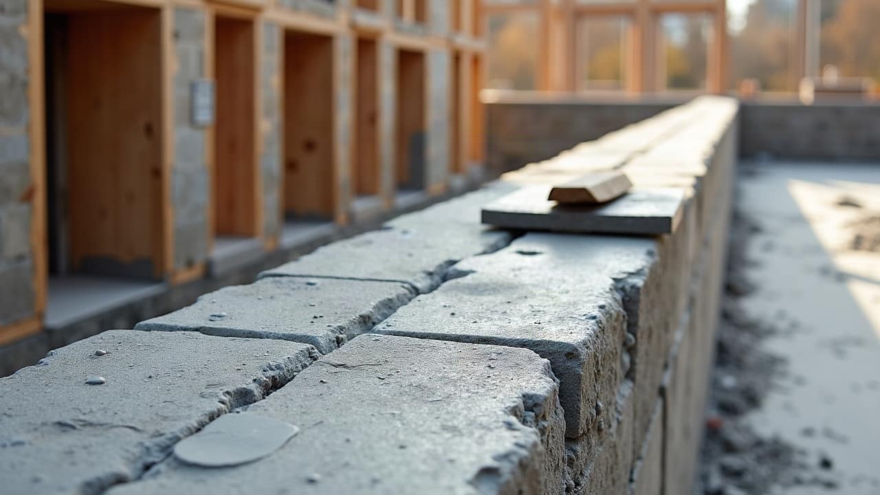 Fissure fine de retrait traversant une dalle en béton, à proximité d'un joint de fractionnement