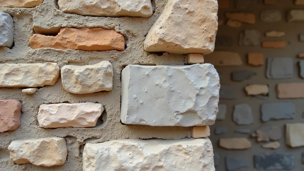 L'erreur du mortier de ciment sur un mur ancien